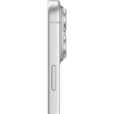 Side Profile of iPhone 17 Pro Silver showing Power Button and Camera Bump Depth