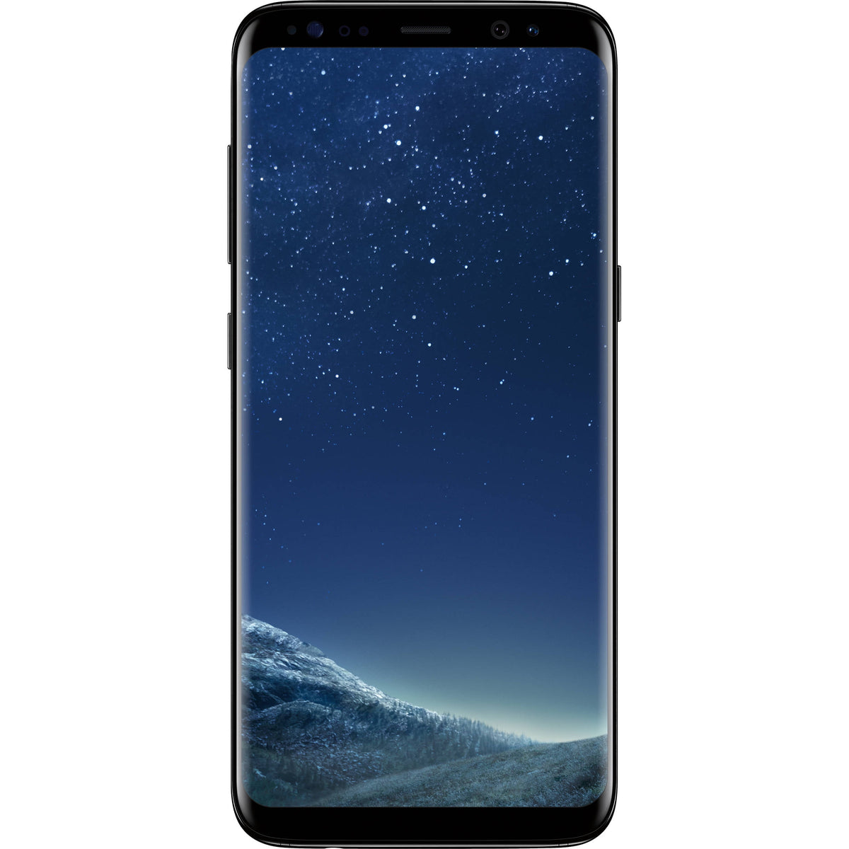 Samsung Galaxy S8 in Midnight Black, front and back — Strictli Certified Refurbished