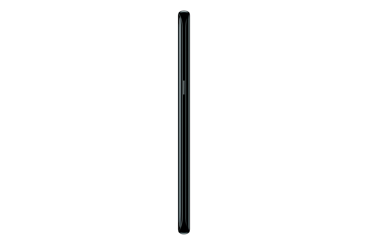 Samsung Galaxy S8 in Midnight Black, side profile — Strictli Certified Refurbished