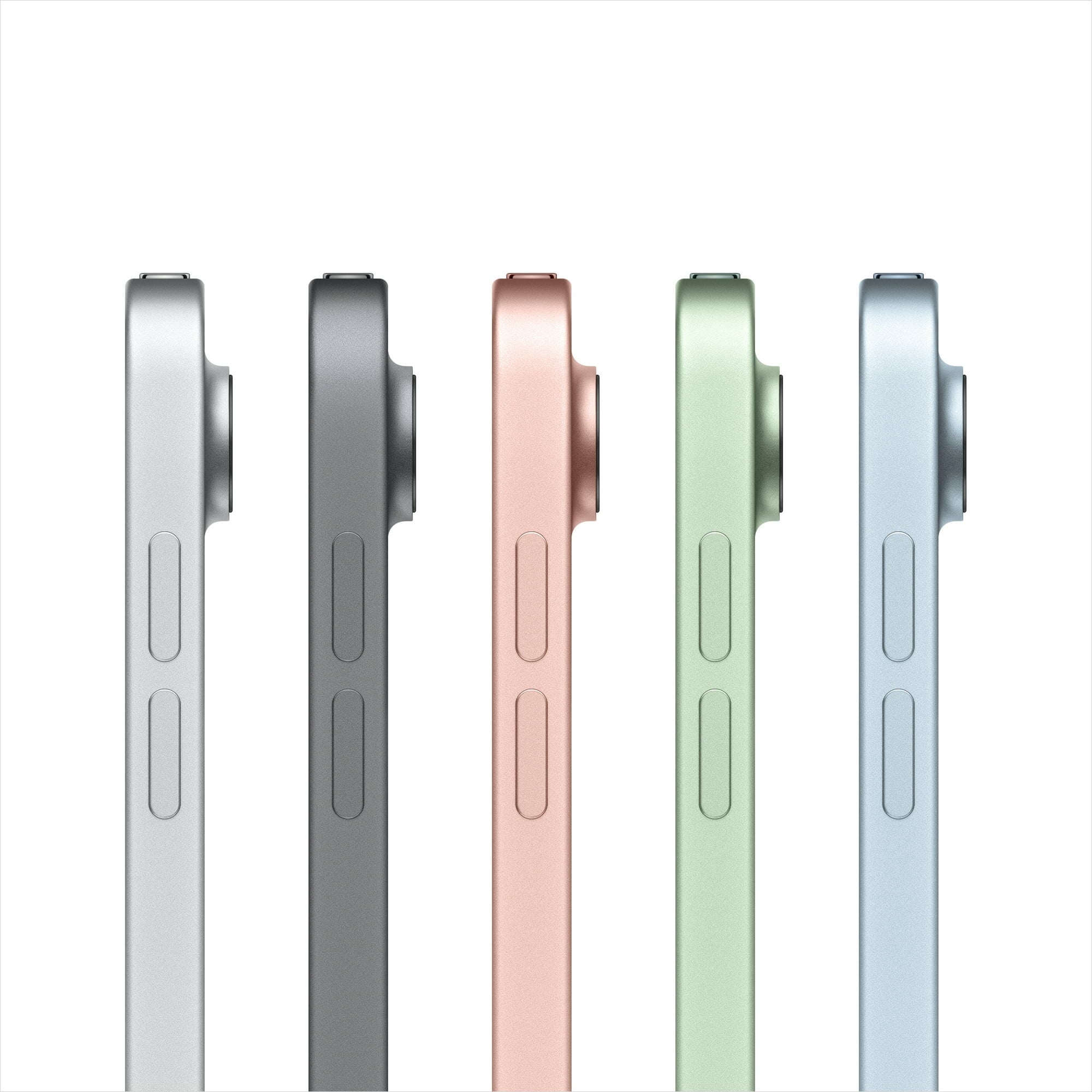 iPad Air 4 all colors group shot showing the camera bump on each one and the slim design. Strictli Certified