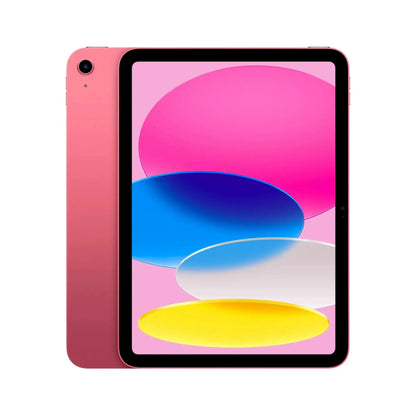 Refurbished Apple iPad 10th Gen 10.9-inch Pink front view with liquid retina display