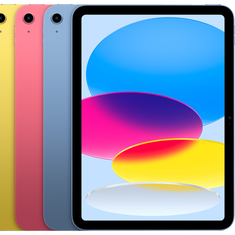Refurbished Apple iPad 10th Gen 10.9-inch All colors group shot front view with liquid retina display - Strictli Certified