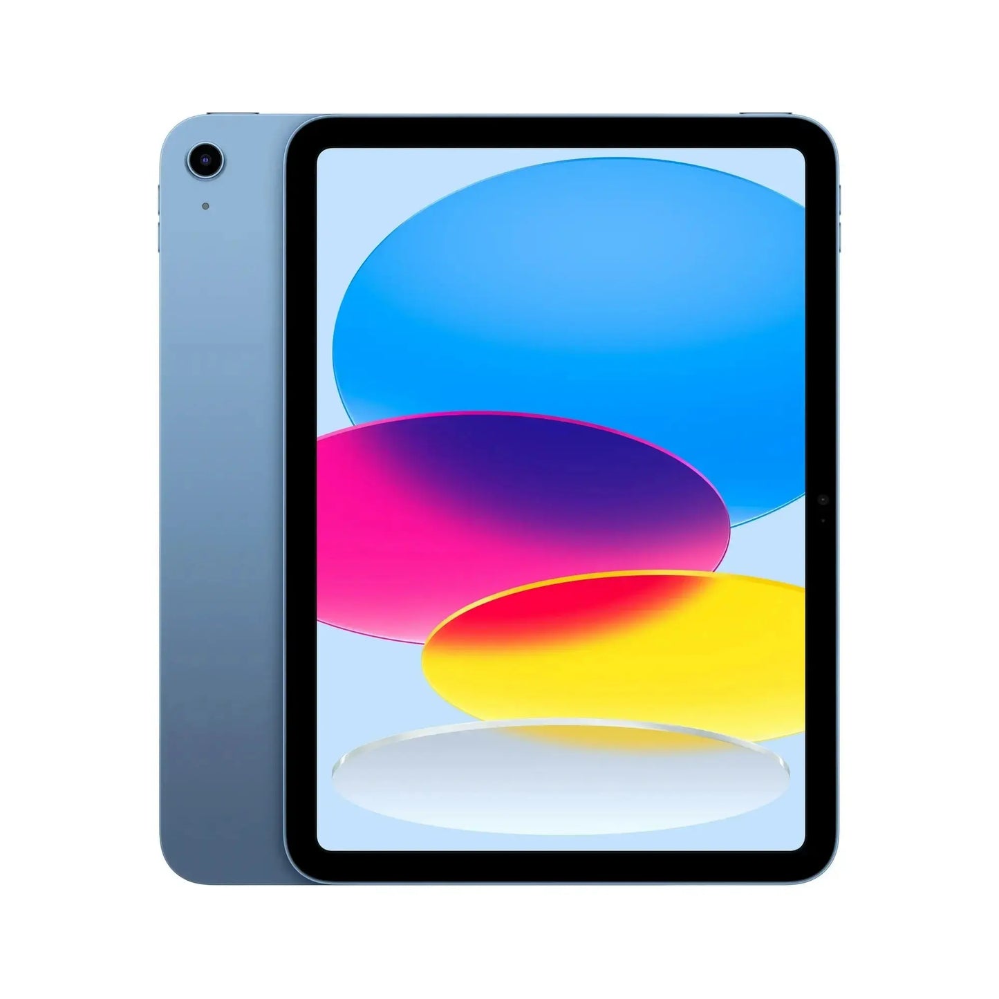 Refurbished Apple iPad 10th Gen 10.9-inch Blue front view with liquid retina display