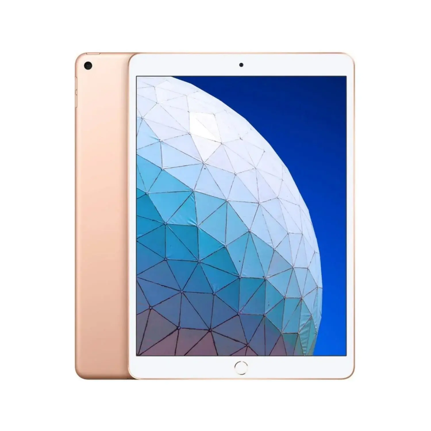 Refurbished Apple iPad Air 3 10.5-inch Gold front view with Smart Keyboard support