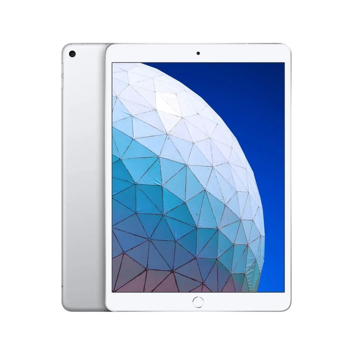 Refurbished Apple iPad Air 3 10.5-inch Silver front view with Smart Keyboard support
