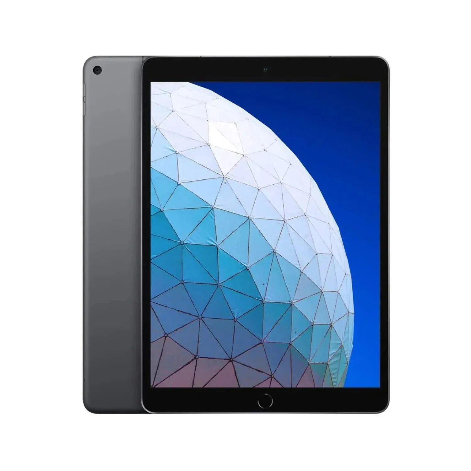 Refurbished Apple iPad Air 3 10.5-inch Space Gray front view with Smart Keyboard support