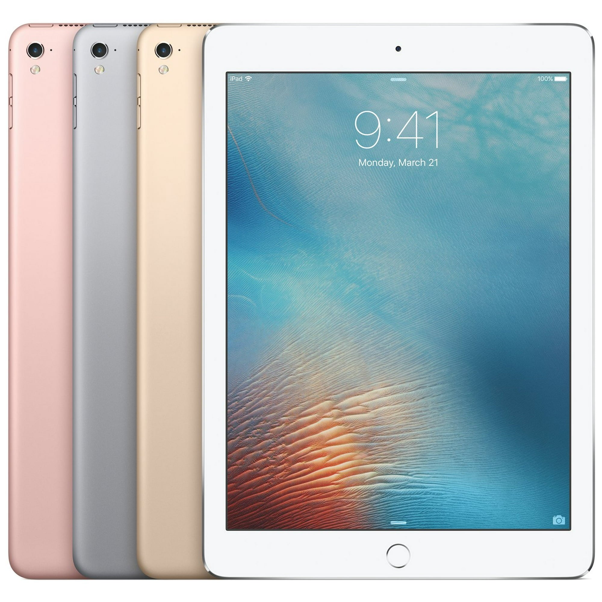 Refurbished Apple iPad Pro 9.7-inch All colors group shot with front view Strictli Certified