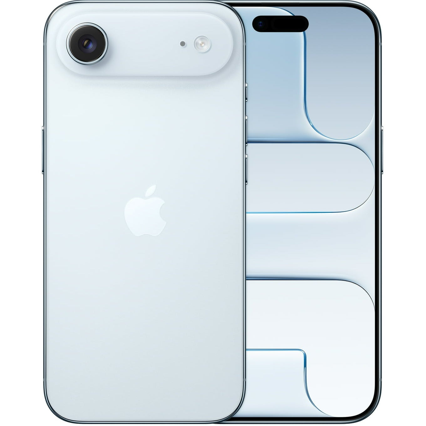Refurbished iPhone Air Sky Blue Front and Back View - Ultra Thin Design