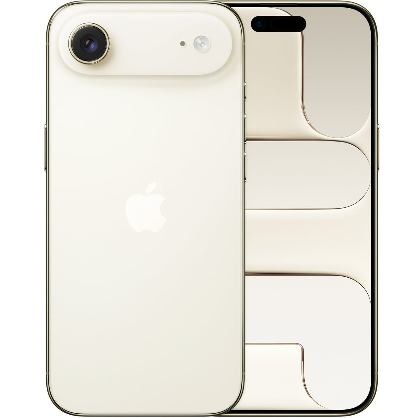 Refurbished iPhone Air Light Gold Front and Back View - Ultra Thin Design