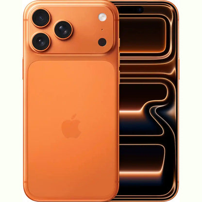 Refurbished iPhone 17 Pro Orange Aluminum Back View - Unlocked - Strictli Tech