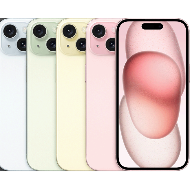 Refurbished iPhone 15 Plus in All Colors Group Shot - Unlocked - Strictli Certified