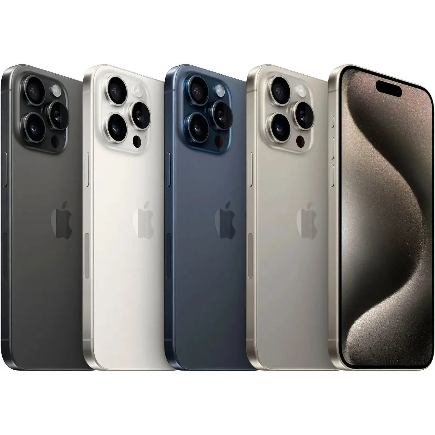 Refurbished iPhone 15 Pro in All Colors Group Shot - Unlocked - Strictli Certified